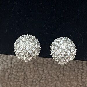 NLH (Nat Landau Hyman) Rhinestone Clip Earrings